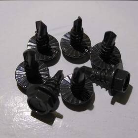 Shorpioen Bc-1432kwbr38 50-pack #14 X 2 Unslotted Hex Washer Self Drilling Bronze 3/8 Head