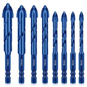 T532960-s001470285fba Sunjoyco 8pcs Four Blade Serrated Eccentric Drill Bits Masonry Dri... Fast Ship