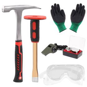 T663 Tanstic 6pcs Geology Rock Hammer And Chisel Kit 30oz 12 Inch Digging Ch T663 Tanstic 6pcs Geology Rock Hammer And Chisel Kit 30oz 12 Inch Digging Ch
