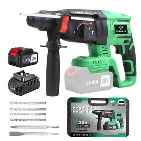 Ch-20a Tegatok 20v Cordless Rotary Hammer Drill Brushless Clutch Lithium-ion Battery Powered Ch-20a Tegatok 20v Cordless Rotary Hammer Drill Brushless Clutch Lithium-ion Battery Powered