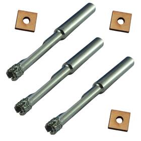 The Amazing Tile And Glass Cutter 799964003997 1/4 Inch Diamond Drill Bit For Porcelain - X 3 Tip With Guid The Amazing Tile And Glass Cutter 799964003997 1/4 Inch Diamond Drill Bit For Porcelain - X 3 Tip With Guid