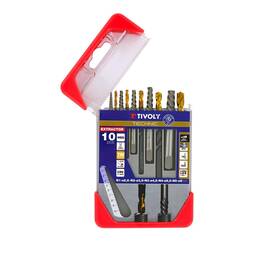 Tivoly 11901170052 - Broken Screw Extractor Drill Set Tin Coated Hss Drills -... Fast Ship