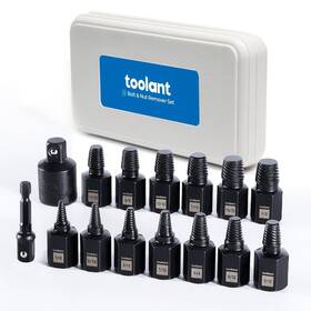 Toolant 976613854009 15pcs Impact Screw Extractor Set Bolt And Nut Remover Socket Tool Kit