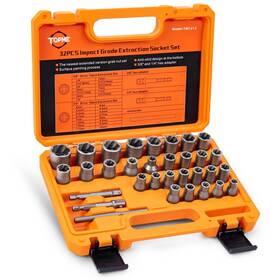 Tm1212 Topme Bolt Extractor Kit 32 Piece Easy Out Set Stri... Fast Ship