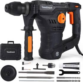12.3rotary Towallmark 445047476495 12.3 Amp Rotary Heavy Duty Hammer Drill 1-1/4 Inch Sds-plus 4 In 1