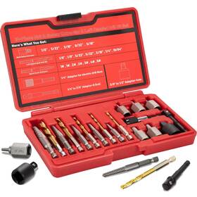 Uewtenr18-se Uyecove 22pcs Screw Extractor Set Left Hand Drill Bit 6542/4341 Hss Easy Out Bo