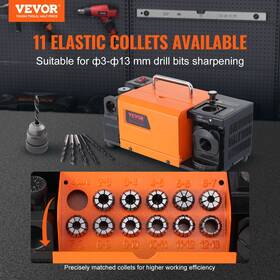 Vevor 197988458067 Drill Bits Sharpener 3-13mm Grinder Cbn And Sdc Wheel Vevor 197988458067 Drill Bits Sharpener 3-13mm Grinder Cbn And Sdc Wheel