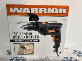 058457 Warrior 1/2 Inch Hammer Drill/driver 120v 3000 Rpm Missing Dept Rod-side Handle Nib 058457 Warrior 1/2 Inch Hammer Drill/driver 120v 3000 Rpm Missing Dept Rod-side Handle Nib