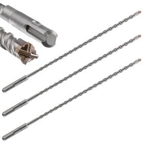 Wensilon Xzcjz021 3 Pcs Long Concrete Drill Bit Set 1/4 Inch Cross Tip 10 To 12 Masonry Kit