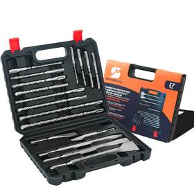 Cjz-001 Wildbossy Rotary Hammer Drill Bits Set And Chisels- Assorted 17 Pieces Sds Plus Bit Cjz-001 Wildbossy Rotary Hammer Drill Bits Set And Chisels- Assorted 17 Pieces Sds Plus Bit