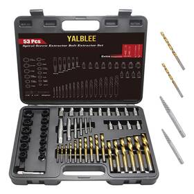 Yalblee 53pcs-ybg-ses 53pcs Easy Out Screw Extractor Set With Left Hand Drill Bit Bolt K