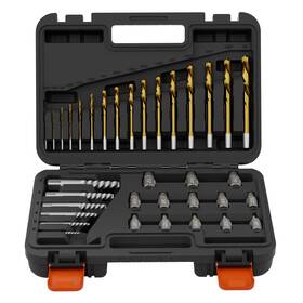 Yekepro E15035 35-piece Screw Extractor And Left-hand Drill Bit Set Easy Out Bolt Remover