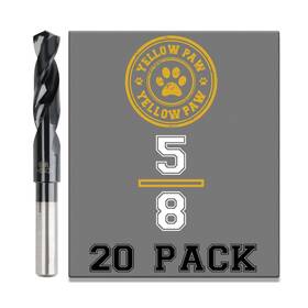 Yp-5-8-cobalt-20pack Yellow Paw 5/8 Inch Drill Bit 20 Pack Industrial Grade M35 Cobalt Titanium Aluminum Ni Yp-5-8-cobalt-20pack Yellow Paw 5/8 Inch Drill Bit 20 Pack Industrial Grade M35 Cobalt Titanium Aluminum Ni