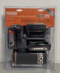 Genuine Ridgid 18V 2.0 Ah And 4.0 Lithium-ion Battery Starter Kit AC87024SB2. Fixed Price $139.99.