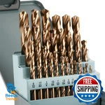 Stratmet 29PCS Cobalt Drill Bit Set, M35 High Speed Steel (1/16"-1. Fixed Price $76.02.
