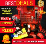 Hilti Te 7-C Hammer Drill, K, Brand New, Strong, Free Extras, Fast Shipping. Fixed Price $899.90.