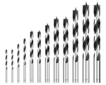 Macxcoip Brad Point Wood Drill Bit Set, Round SHANK-12PCS. Fixed Price $27.45.