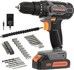 20V Cordless Drill Set With Battery & Charger, 266 In-lb Torque, Keyless Chuck. Fixed Price $59.99.