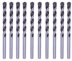 Masonry Drill Bit Set 3/16 Inch 10PCS Carbide Tip Black/white Concrete .... Fixed Price $14.44.