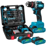 21V Brushless Cordless Drill, 60NM Max Torque, 3/8" Keyless Chuck, Variable.... Fixed Price $100.15.