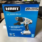 Hart HPHD02B 20V Cordless 1/2-INCH Hammer Drill Kit. Fixed Price $90.00.
