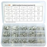 Rockdig 300PCS Awg 22-16 16-14 12-10 Non-insulated Butted Seam Block Fork Ter.... Fixed Price $35.61.