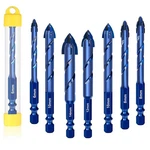 8 Pcs Masonry Drill Bit Set, 2025 Upgraded Concrete 6-14MM Serrated.... Fixed Price $26.37.