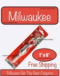Milwaukee Carbide Hammer Drill Bit 1" X 4" 6" 48-20-9049 With 3/8" Secure Grip. Fixed Price $13.16.
