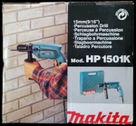 Makita HP1501K 9/16" Keyless Hammer Drill New With Case And Instruction Manual. Fixed Price $80.00.