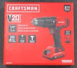 Craftsman V20 Cordless Hammer Drill Kit 1/2" - CMCD711D1 *new*. Fixed Price $88.00.