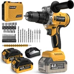 Powerful 21V Cordless Hammer Drill Set With Batteries - 2150RPM, 1060IN Lbs. Fixed Price $116.99.