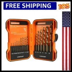 Comoware 15PCS Drill Set (1/16"-3/8"), M35 Hss Twist Bits, Jobber.... Fixed Price $29.69.