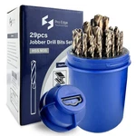 29PCS Cobalt Drill Bits Set, M35 High Speed Steel Heavy Duty Twist Jobber Len.... Fixed Price $87.21.