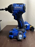 Kobalt Kid 124B-03 Brushless 1/4" Impact Driver 24V Li Ion W/ Battery- Charger. Fixed Price $50.00.