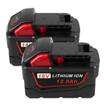 Pair 12AH For Milwaukee M18 18VOLT Extended Capacity Drill Battery 48-11-1860. Fixed Price $49.81.