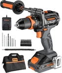 Titance X6 20V Brushless Driver Kit, 1/2'' Cordless Impact Drill, 575 In-l. Fixed Price $126.99.