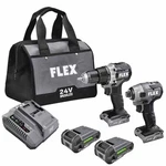 Flex FXM201-2A 24V Brushless Tool Combo Kit Drill Driver And Impact. Fixed Price $249.00.