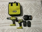 Ryobi Power Drills (2) With Batteries And Battery Charger.. Fixed Price $44.95.