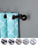 42"-126" Long Adjustable Metal Curtain Rod Set Round Finials Decorations. Fixed Price $31.91.