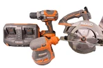 Ridgid Tools R86116 1/2" Drill R8606 Sander R8654 Circular Saw W/1 Batt Charger. Fixed Price $189.95.