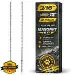 Yellow Paw 3/16" Sds Masonry Drill Bit 12" 2PK. Fixed Price $20.00.