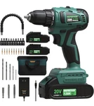Inspiritech Brushless Power Drill Cordless With 2 Batteries And Charger. Fixed Price $44.99.