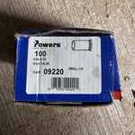 Powers 1/4-20 Sleeve Anchors, Box Of 100, Mpn 09220, Drill: 1/2. Fixed Price $20.00.