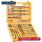 17-PIECE Sds Plus Rotary Hammer Drill Bits And Chisel Set, YG8C Carbide Tips,. Fixed Price $44.99.