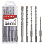 5PCS Sds Plus Rotary Hammer Drill Bits Set, Cross-type Carbide Tipped Masonry.... Fixed Price $22.51.