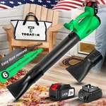 Tegatok Cordless Electric Leaf Blower 450CFM 125MPH Air Snow Dust. Fixed Price $116.99.