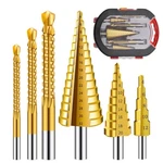 6PCS Titanium Coated Drill Set,included 3 Sizes Of Step Yellow. Fixed Price $20.16.