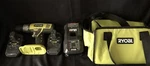 Ryobi Drill (P271) With Charger (P118) & -18V Lithium Ion Batteries (P102). Fixed Price $50.00.