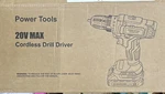Thinklearn 20V Max Brushless Cordless Drill Driver 3/8" Keyless Pink W/1X2AH. Fixed Price $30.00.