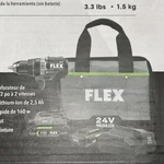 New Flex FX1251-2A 24V Brushless Cordless 1/2" 2-SPEED Hammer Drill Kit (2) Batt. Fixed Price $154.95.